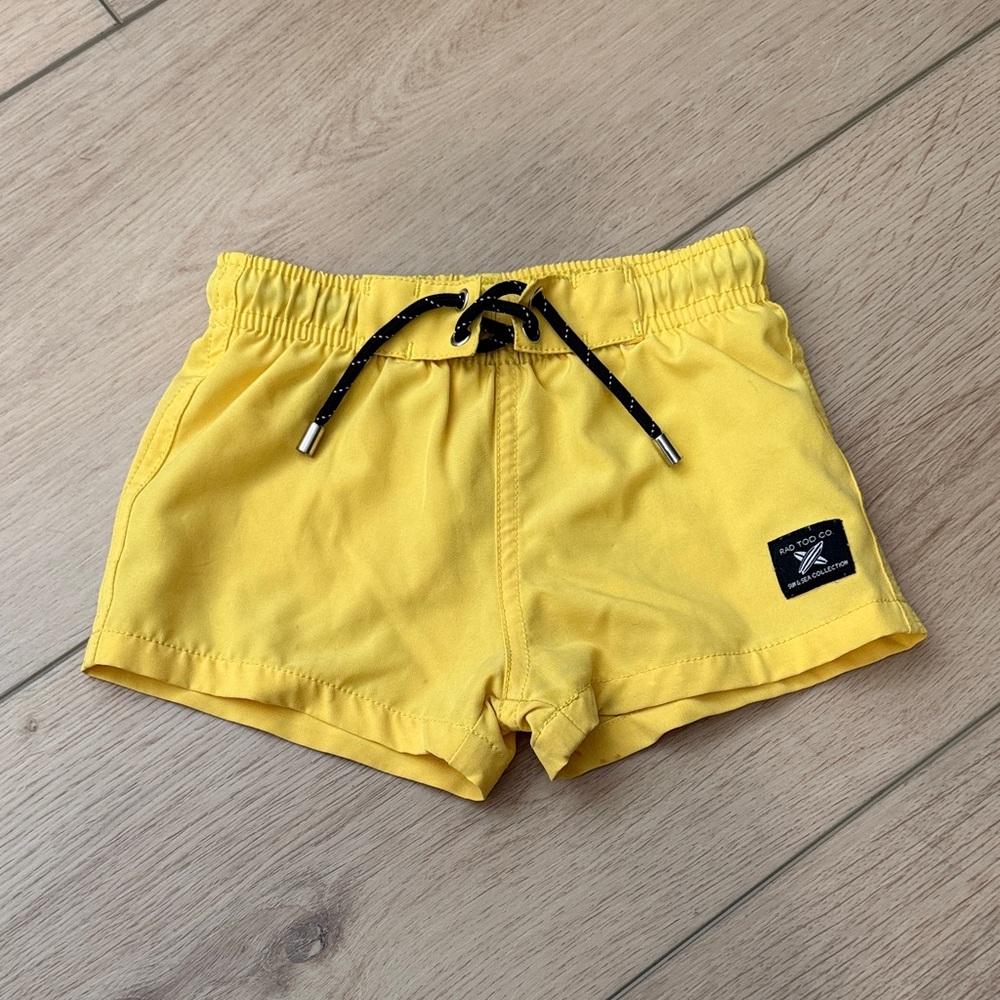 Rad Tod Co Yellow Swim Shorts